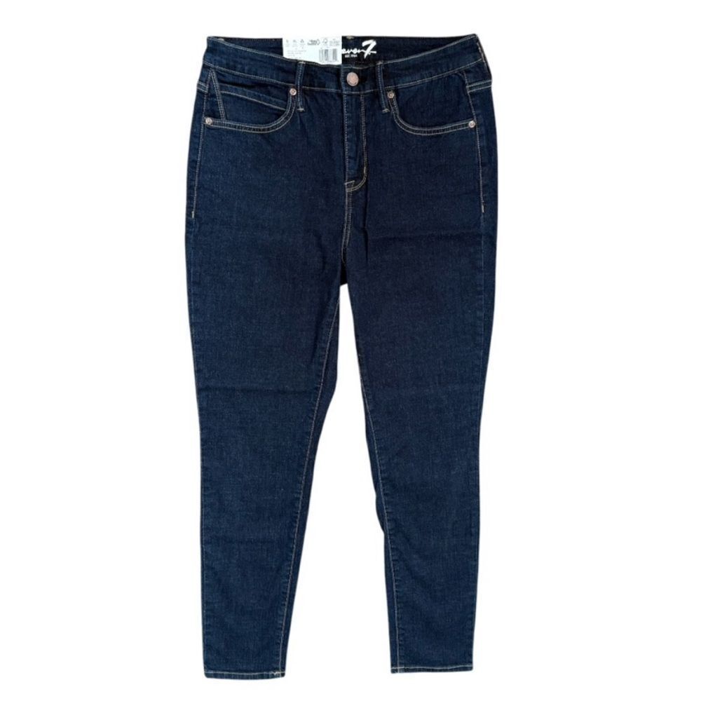 Seven7 High Rise Skinny Jeans Argon Blue Indigo Denim Size 8 NWT